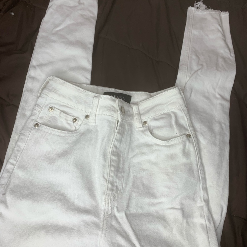 White high rise jeans